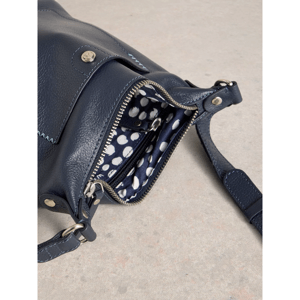 White Stuff Mini Leather Fern Crossbody